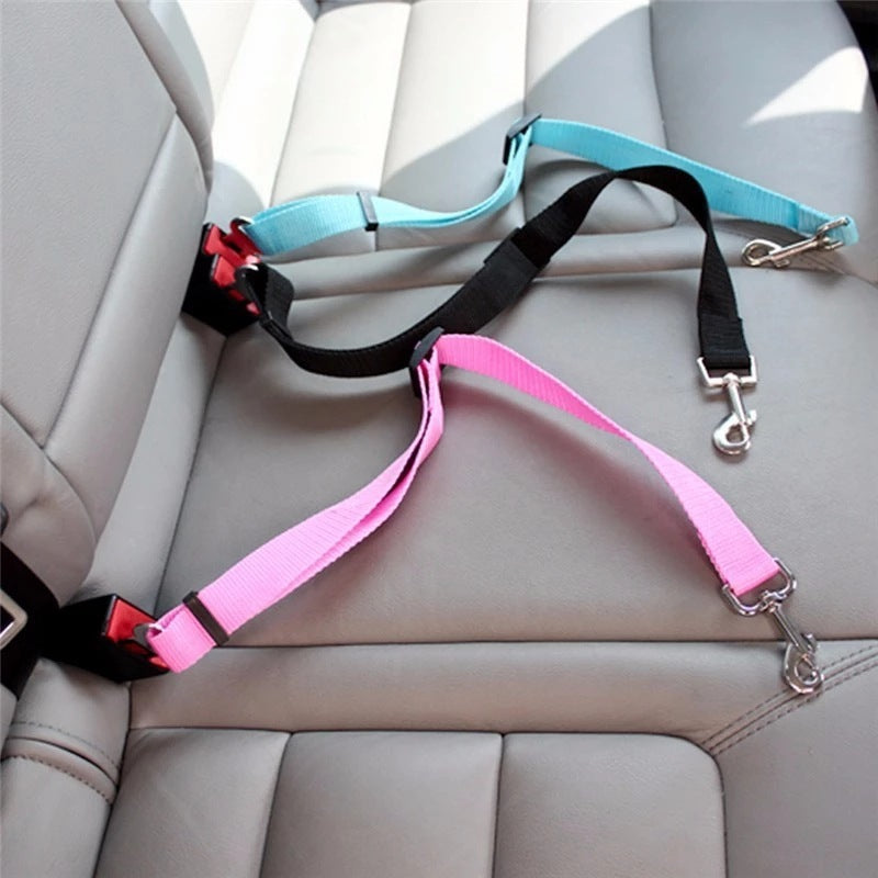 Adjustable Pet Cat Dog Car Seat Belt Pet Seat Vehicle Dog Harness Lead Clip Safety Lever